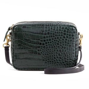 Clare V Midi Sac - Loden Green Croco